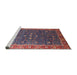 Sideview of Machine Washable Industrial Modern Dark Raspberry Purple Rug, wshurb1968