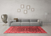 Machine Washable Oriental Red Industrial Rug, wshurb1968red