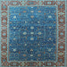 Square Oriental Light Blue Industrial Rug, urb1968lblu