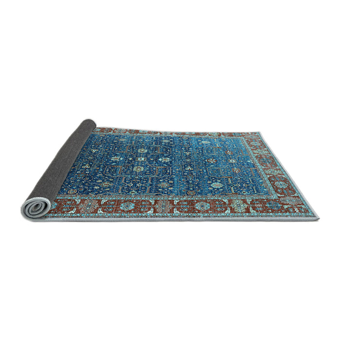 Sideview of Oriental Light Blue Industrial Rug, urb1968lblu