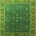 Square Oriental Green Industrial Rug, urb1968grn