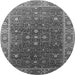 Round Oriental Gray Industrial Rug, urb1968gry