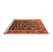 Sideview of Machine Washable Oriental Orange Industrial Area Rugs, wshurb1968org