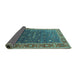 Sideview of Oriental Turquoise Industrial Rug, urb1968turq