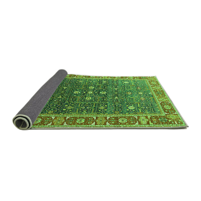 Sideview of Oriental Green Industrial Rug, urb1968grn