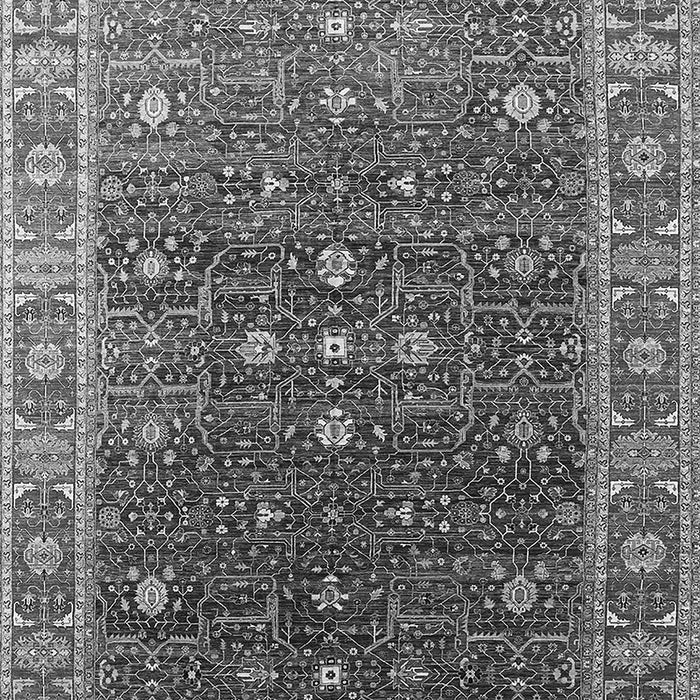 Machine Washable Oriental Gray Industrial Rug, wshurb1968gry