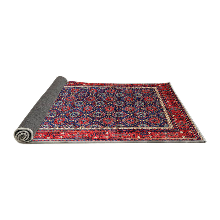 Sideview of Mid-Century Modern Rose Purple Oriental Rug, urb1969