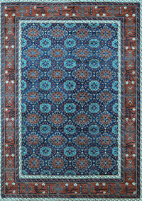 Oriental Light Blue Industrial Rug, urb1969lblu