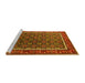 Sideview of Machine Washable Oriental Yellow Industrial Rug, wshurb1969yw