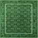 Square Oriental Emerald Green Industrial Rug, urb1969emgrn