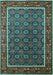 Oriental Turquoise Industrial Rug, urb1969turq