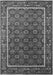 Machine Washable Oriental Gray Industrial Rug, wshurb1969gry