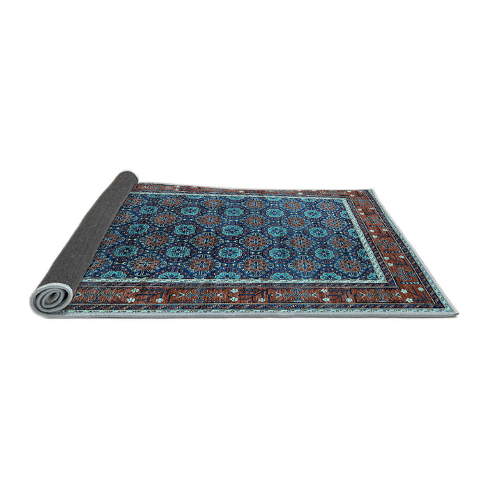 Sideview of Oriental Light Blue Industrial Rug, urb1969lblu