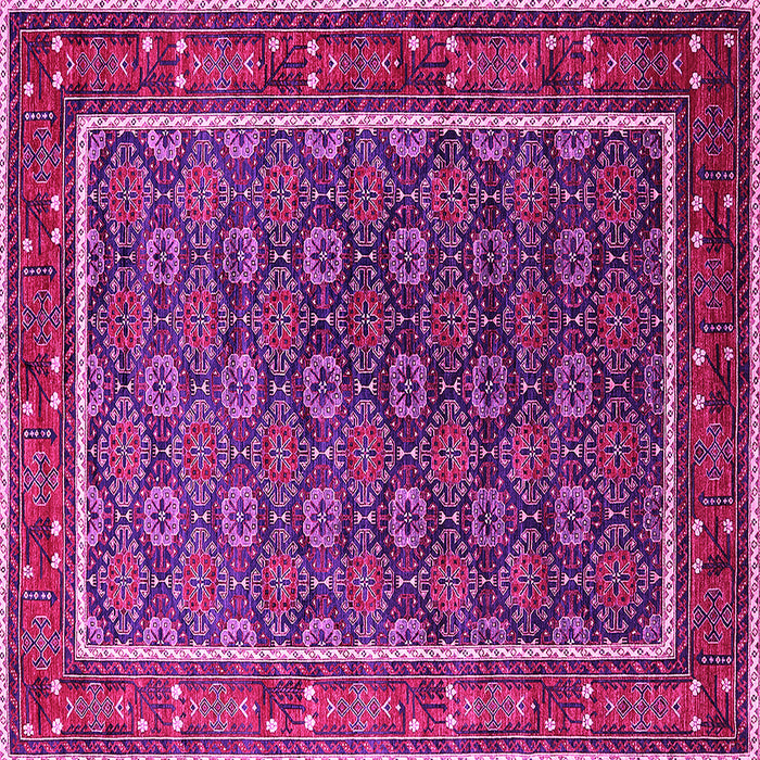 Square Oriental Pink Industrial Rug, urb1969pnk