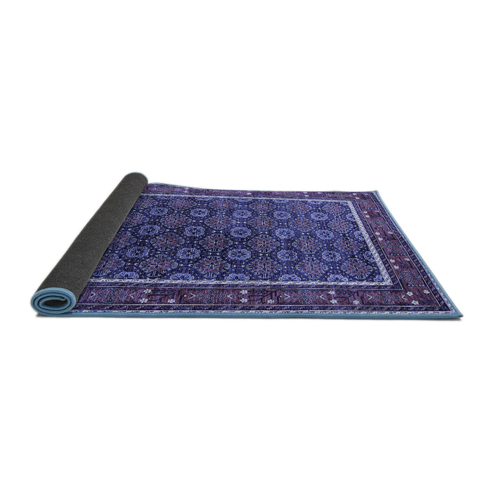 Sideview of Oriental Blue Industrial Rug, urb1969blu