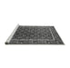 Sideview of Machine Washable Oriental Gray Industrial Rug, wshurb1969gry