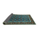 Sideview of Oriental Turquoise Industrial Rug, urb1969turq