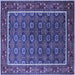 Square Oriental Blue Industrial Rug, urb1969blu