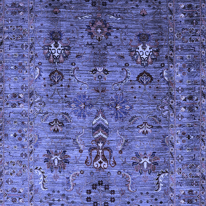 Machine Washable Oriental Blue Industrial Rug, wshurb1970blu