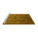 Sideview of Machine Washable Oriental Yellow Industrial Rug, wshurb1970yw