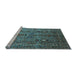 Sideview of Machine Washable Oriental Light Blue Industrial Rug, wshurb1970lblu