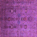 Square Machine Washable Oriental Purple Industrial Area Rugs, wshurb1970pur