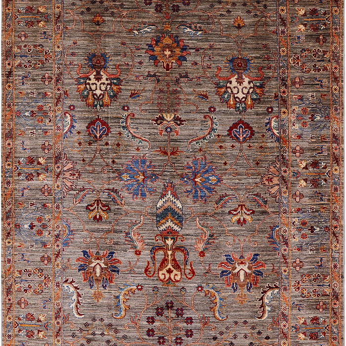 Machine Washable Industrial Modern Red Brown Rug, wshurb1970