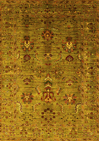 Oriental Yellow Industrial Rug, urb1970yw