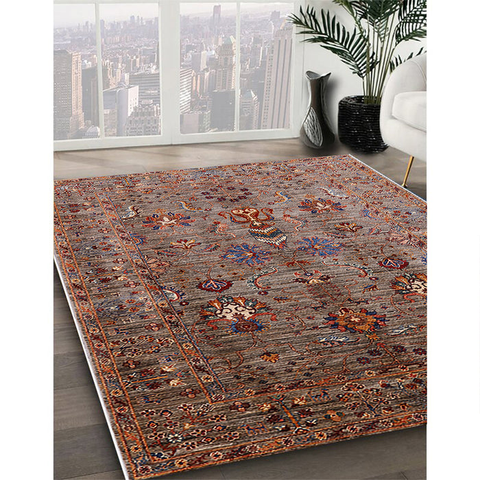 Machine Washable Industrial Modern Red Brown Rug in a Family Room, wshurb1970