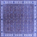 Square Oriental Blue Industrial Rug, urb1971blu