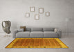 Machine Washable Oriental Yellow Industrial Rug in a Living Room, wshurb1971yw