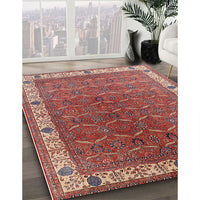 Mid-Century Modern Red Oriental Rug, urb1971