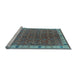 Sideview of Machine Washable Oriental Light Blue Industrial Rug, wshurb1971lblu