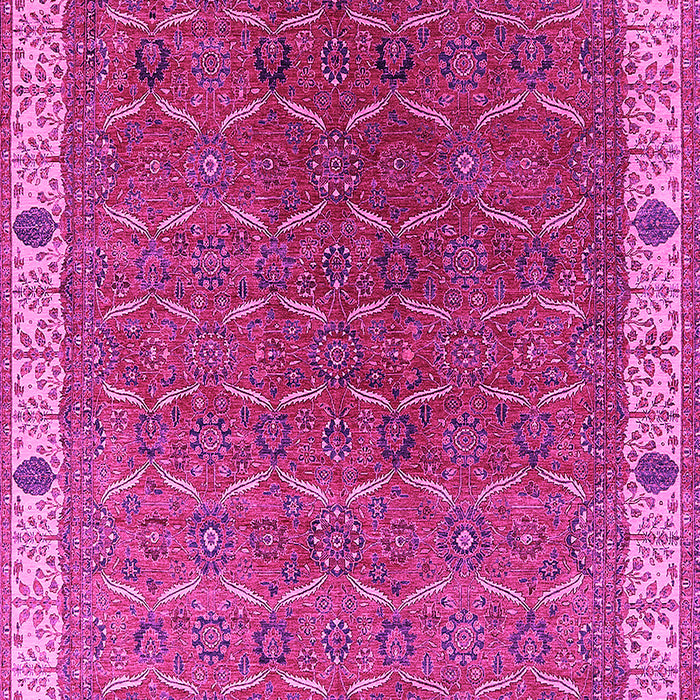 Machine Washable Oriental Pink Industrial Rug, wshurb1971pnk