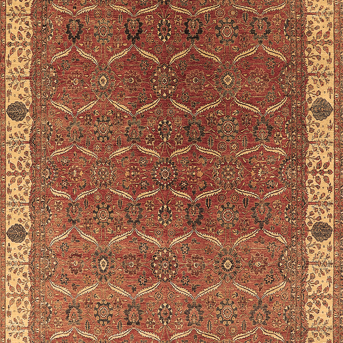Machine Washable Oriental Brown Industrial Rug, wshurb1971brn
