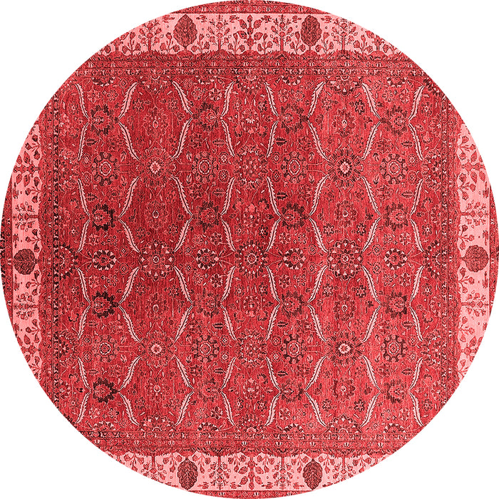 Machine Washable Oriental Red Industrial Rug, wshurb1971red