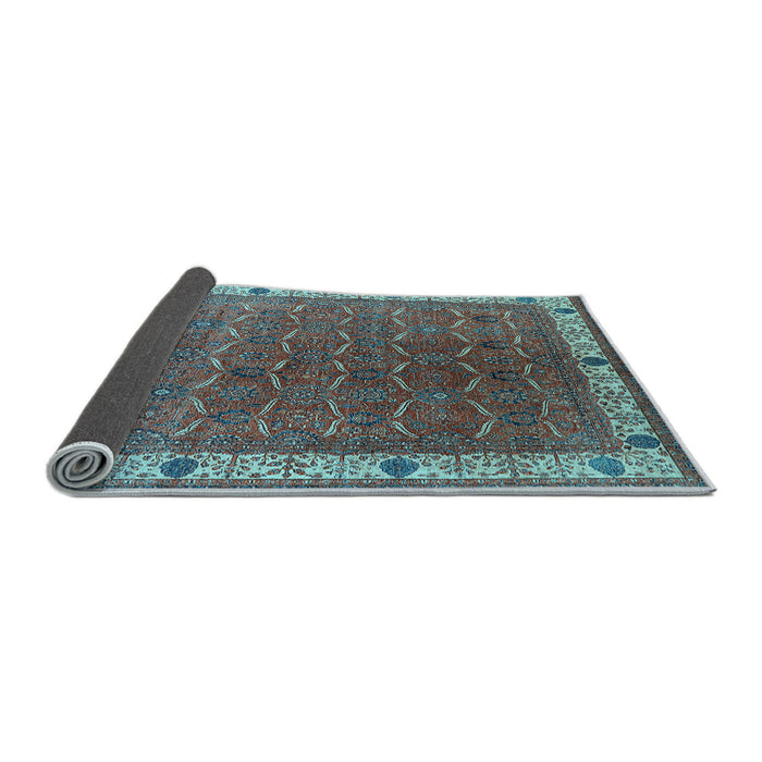 Sideview of Oriental Light Blue Industrial Rug, urb1971lblu