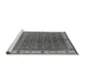 Sideview of Machine Washable Oriental Gray Industrial Rug, wshurb1971gry