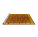 Sideview of Machine Washable Oriental Yellow Industrial Rug, wshurb1971yw