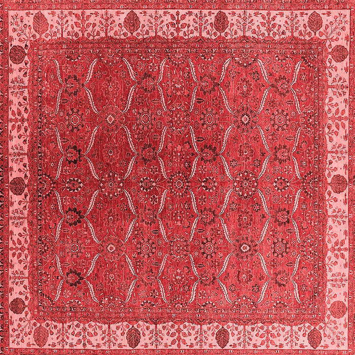 Machine Washable Oriental Red Industrial Rug, wshurb1971red
