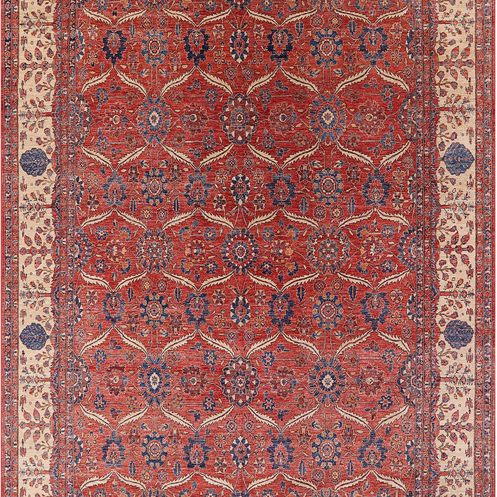 Mid-Century Modern Red Oriental Rug, urb1971