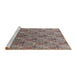 Sideview of Machine Washable Industrial Modern Chestnut Brown Rug, wshurb1972