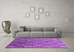 Machine Washable Oriental Purple Industrial Area Rugs in a Living Room, wshurb1972pur