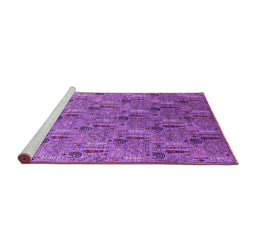 Sideview of Machine Washable Oriental Purple Industrial Area Rugs, wshurb1972pur