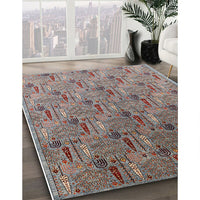 Mid-Century Modern Chestnut Brown Oriental Rug, urb1972