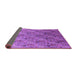 Sideview of Oriental Purple Industrial Rug, urb1972pur