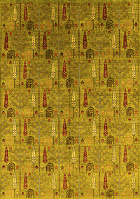 Oriental Yellow Industrial Rug, urb1972yw