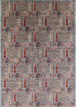 Mid-Century Modern Chestnut Brown Oriental Rug, urb1972