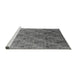 Sideview of Machine Washable Oriental Gray Industrial Rug, wshurb1972gry