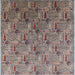 Square Mid-Century Modern Chestnut Brown Oriental Rug, urb1972